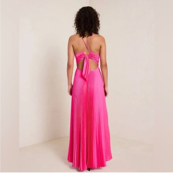 A.L.C. Fuchsia Pleated Maxi Dress - Picture 3 of 5